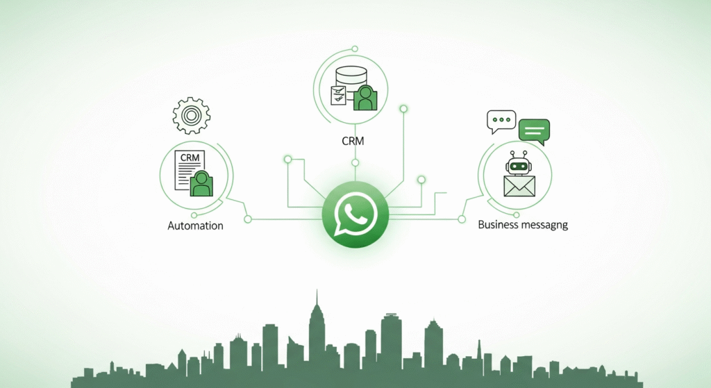Illustration of WhatsApp API integration agencies located in Bhubaneswar.