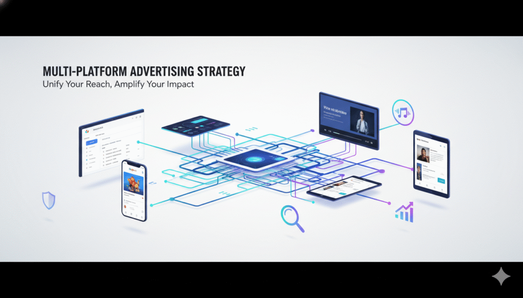 Aniilustration of every advertising platform