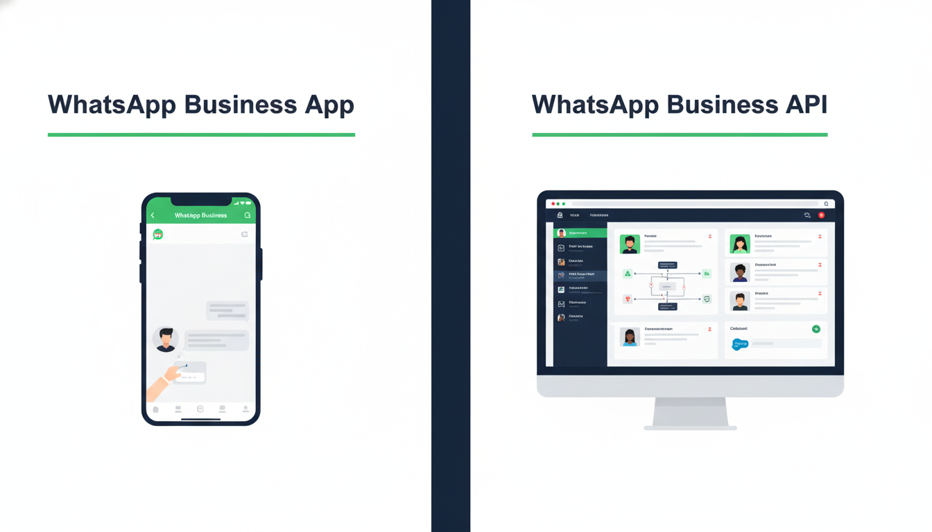 WhatsApp Business API vs WhatsApp Business App: Complete Difference Guide 2026 | Prominds Digital