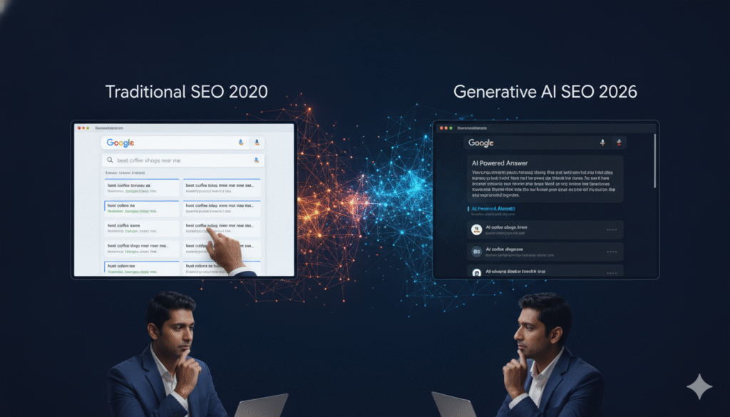 How SEO is changing in 2026 from traditional search to generative AI — Prominds Digital explains what Google AI search means for businesses in Bhubaneswar and how to adapt your SEO strategy