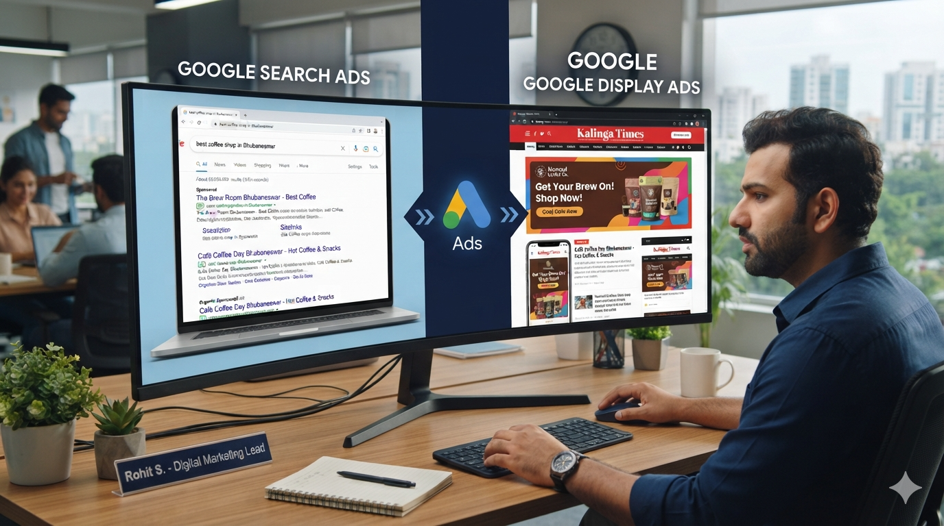 Google Search Ads vs Display Ads: Which Should You Use in Odisha? 2026 | Prominds Digital