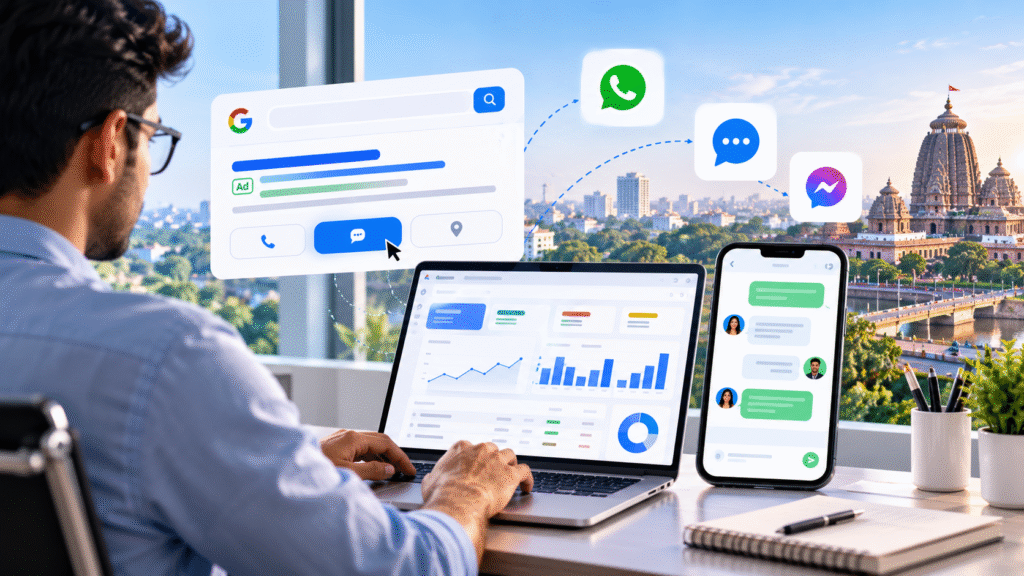 Google Ads Message Assets helping businesses generate customer enquiries through messaging.